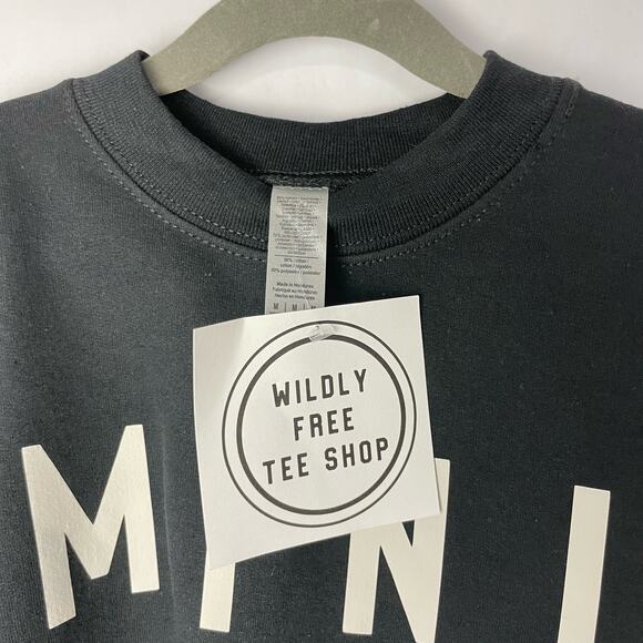 MINI | Vinyl Printed Black Youth Pullover Sweatshirt - Picture 7 of 8